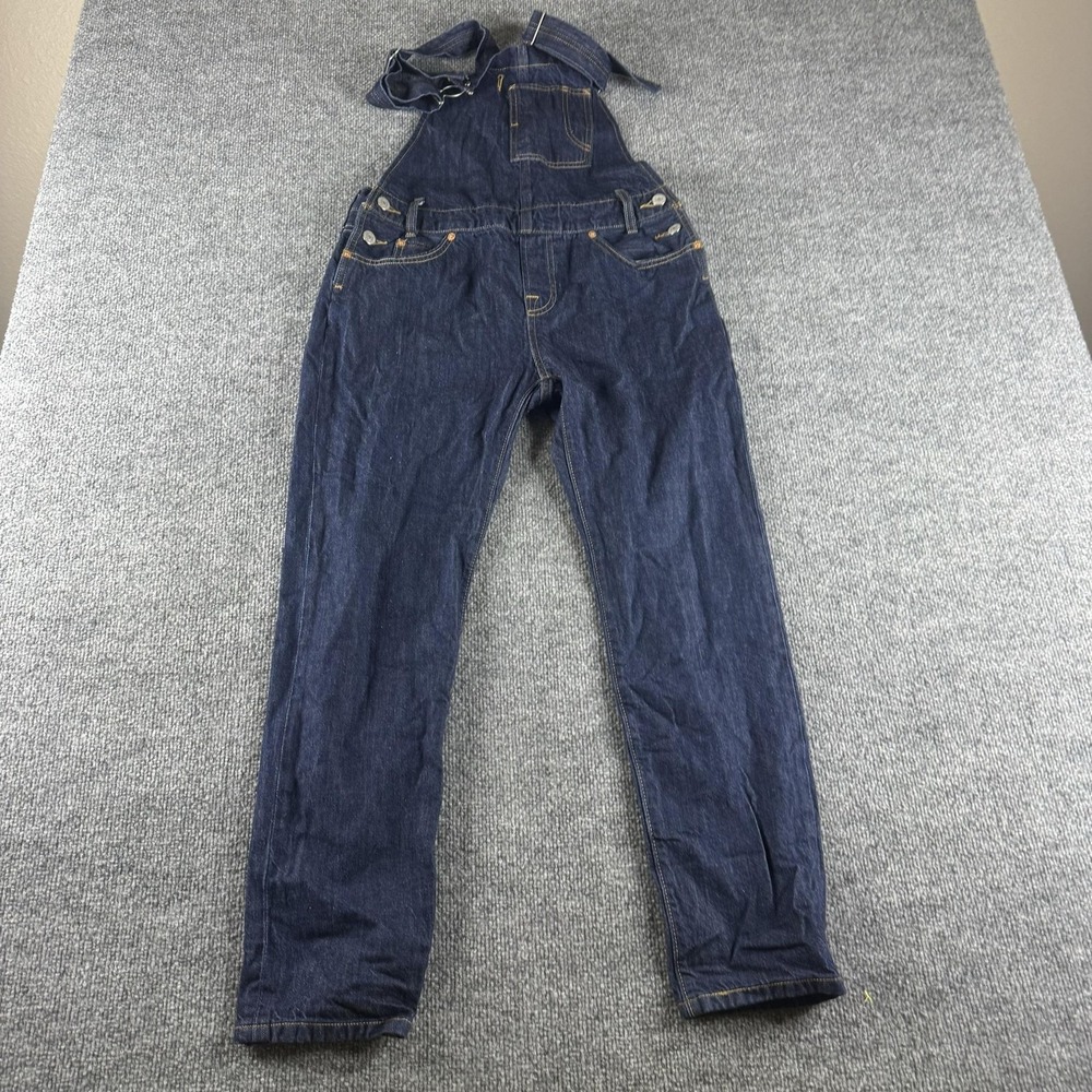 Levis Overalls Womens S Blue Denim Sleeveless One Piece Bib Pockets Workwear